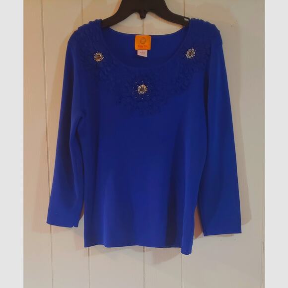 Ruby Rd. Tops - Ruby Rd size small royal blue blouse